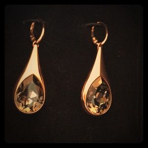 Swarovski crystal pierced drop earrings